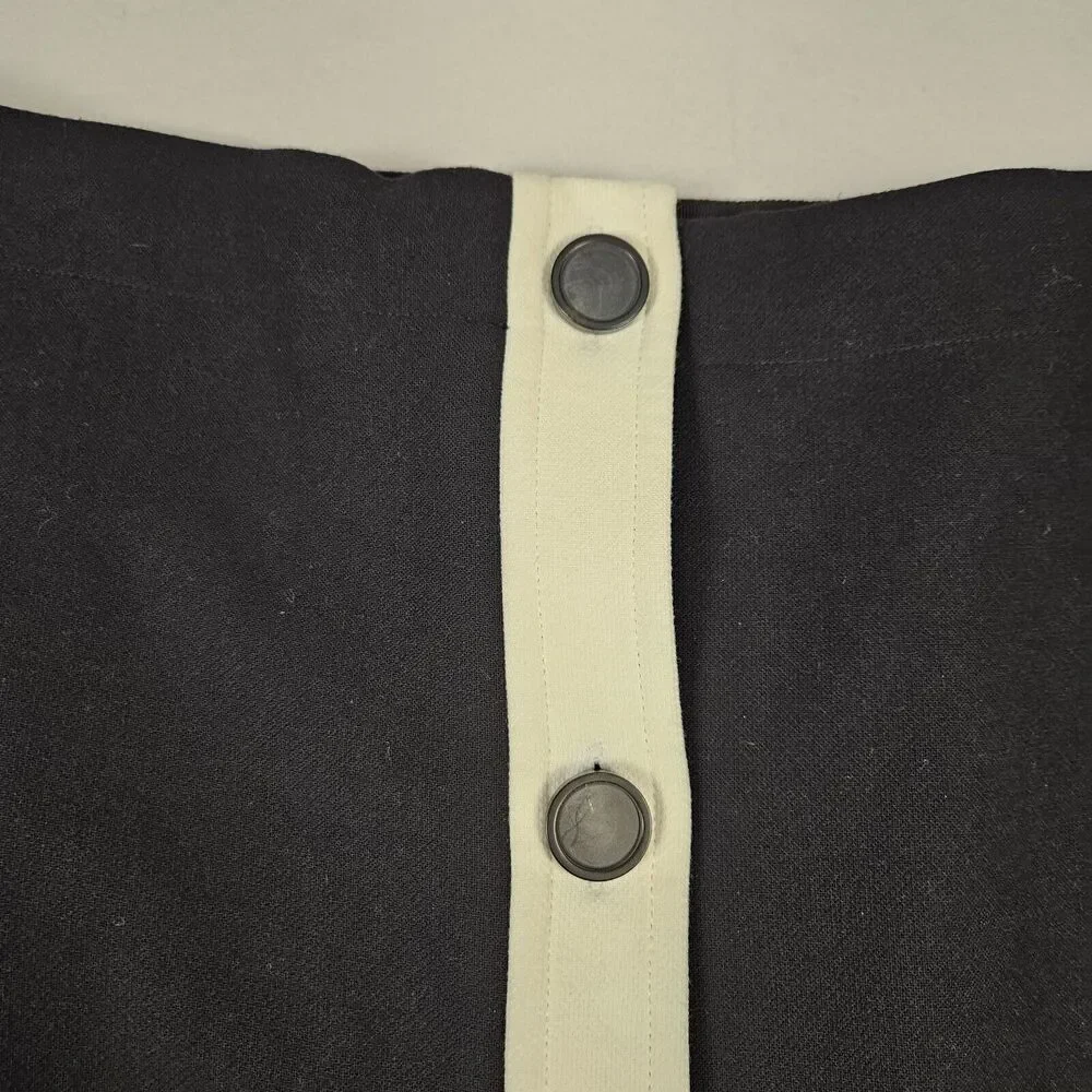 Kate Spade Mainline Colorblock Mini Skirt Size 10 Black A-Line Designer Clueless